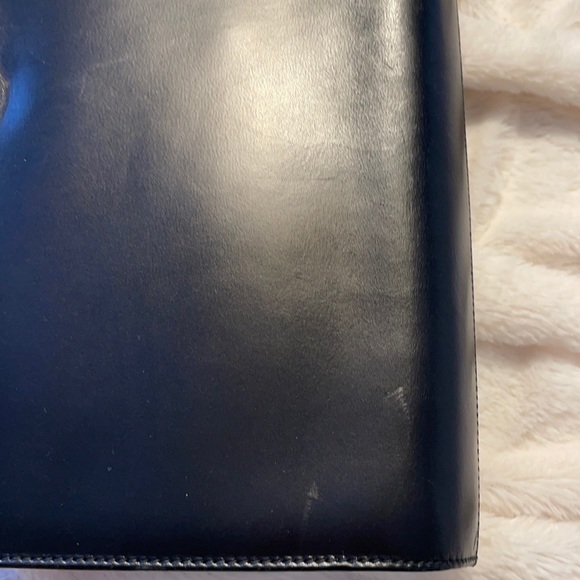 Salvatore Ferragamo Authentic Gancini chain Black Leather Clutch/Crossbody Bag - Picture 13 of 17